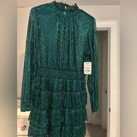 1 state green dress Meilani A-line Empire Dress Forest Green main image 0